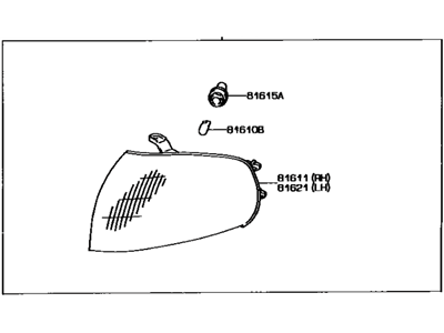 Toyota 81610-06010 Lamp Assy, Parking & Clearance, RH