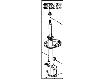1998 Toyota Corolla Shock Absorber - 48530-80009