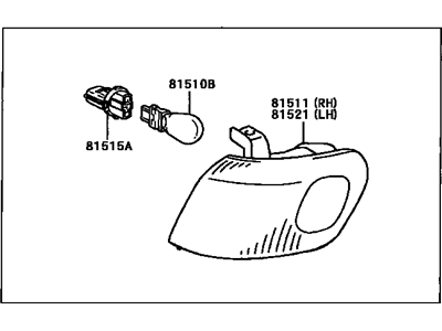 Toyota 81510-02040 Lamp Assy, Front Turn Signal, RH