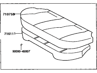 Toyota 71460-02151-B1 Cushion Assembly, Rear Seat