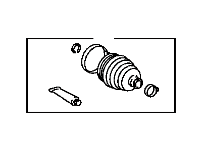 Toyota 04438-02070 Front Cv Joint Boot Kit, In Outboard, Left