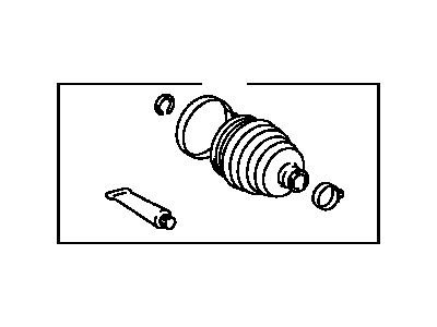 Toyota 04438-02071 Front Drive Shaft Outboard Joint Boot Kit , Rh