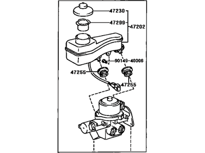 1998 Toyota Corolla Brake Master Cylinder - 44050-12220