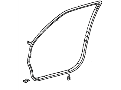 Toyota 67862-02080 Weatherstrip, Front Door, LH