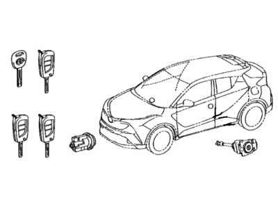 Toyota C-HR Door Lock Cylinder - 89704-F4070