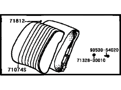 Toyota 71440-20191-06 Back Assembly, Front Seat, LH