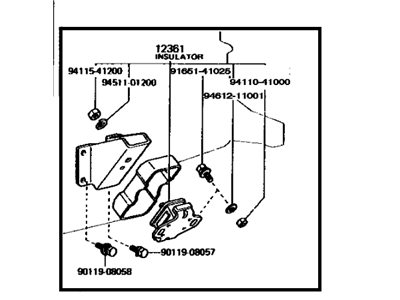 1974 Toyota Corona Engine Mount - 12302-39015