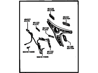 Toyota 45130-20090 Button Assembly, Horn