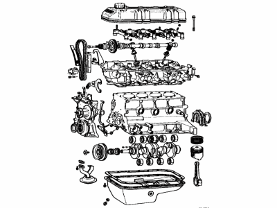 Toyota 19000-38022 Engine Assembly, Partial