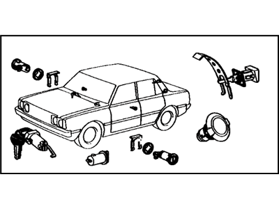 Toyota 69005-29116 Cylinder Set, Lock