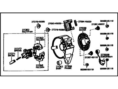 Toyota Land Cruiser Alternator Case Kit - 27350-26020