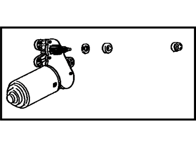 Toyota 85110-21011 Motor Assembly, Rear WIPER