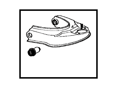 Toyota 48066-20040 Front Suspension Control Arm Sub-Assembly, Upper Right