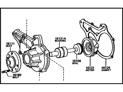 1974 Toyota Corona Water Pump - 16110-33010