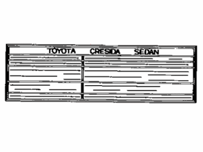 Toyota 42661-22340 Plate, Tire Pressure Caution