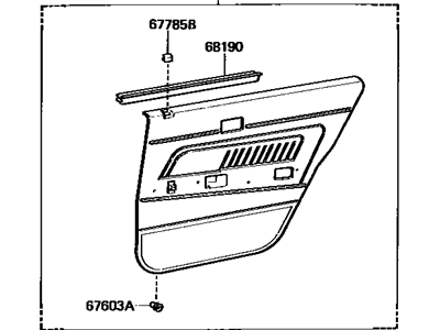 Toyota 67640-2A031-07 Board Sub-Assembly, Rear Door Trim, LH