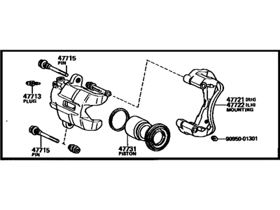 1988 Toyota Cressida Brake Caliper - 47750-22160