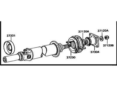 Toyota 37120-22300 Intermediate Propelle Shaft Assembly