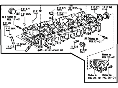 1984 Toyota Celica Cylinder Head - 11101-49296