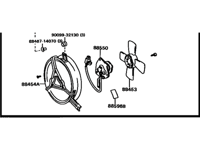 1987 Toyota Cressida Fan Motor - 88590-22010