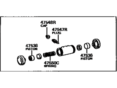 Toyota 47550-22060 Cylinder Assembly, Rear Wheel Brake