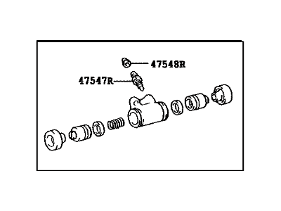 Toyota 47550-02110 Cylinder Assembly, Wheel