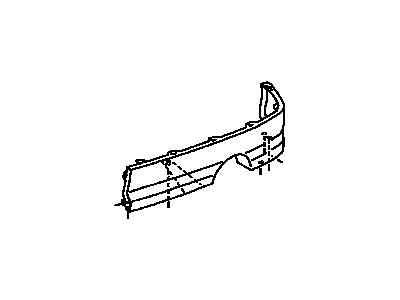 Toyota 52161-52911 Piece, Rear Bumper, RH