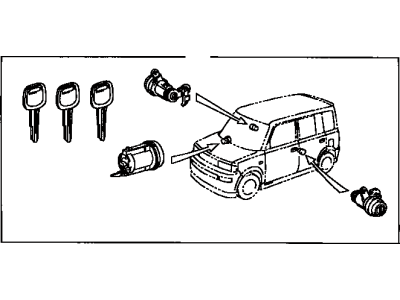 Toyota 69005-52840 Cylinder Set, Lock