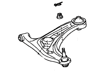 Toyota 48068-19176 Front Suspension Control Arm Sub-Assembly Lower Right