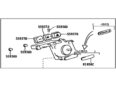 Toyota 84010-52480 Switch, Center Cluster Module