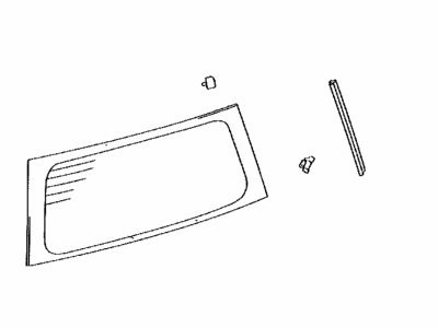 Toyota 68105-52411 Glass, Back Door