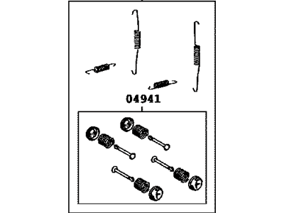 Toyota 04942-46010 Spring Kit, Rear Brake