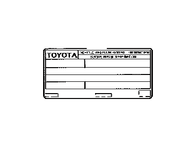 Toyota 11298-36240 Label, Emission Control Information
