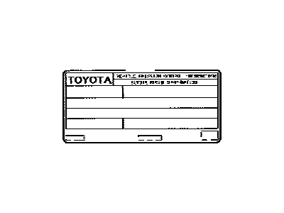 Toyota 11298-31C60 Label, Emission Control Information