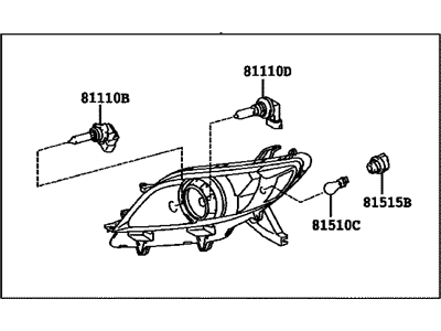 Toyota 81150-08032 Driver Side Headlight Assembly