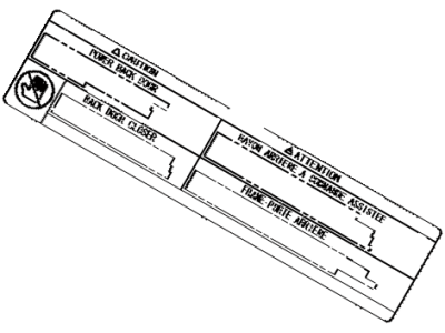 Toyota 74528-0T010 Label, Door Closer C