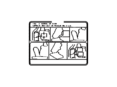 Toyota 74554-08070 Label, Fold Seat Inf