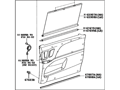 Toyota 67690-08202-B0 Board Assembly, Slide Do