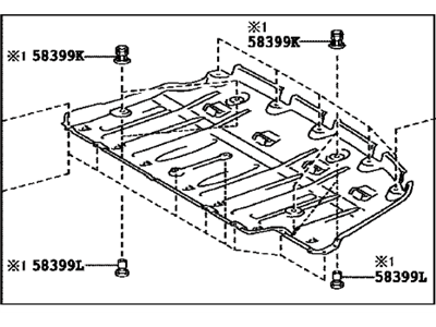 Toyota 58167-08031 Cover, Front Floor, Center