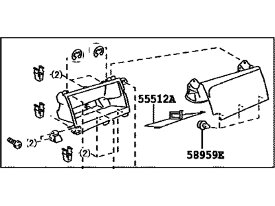 Toyota 55042-08011-E0 Door Sub-Assembly, Instrument