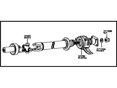 Toyota 37120-12020 Intermediate Propelle Shaft Assembly