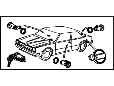 Toyota 69005-13040 Cylinder Set, Lock