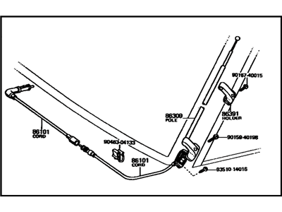 1978 Toyota Corolla Antenna - 86300-12121