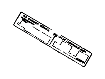 Toyota 17791-61022 Plate, Air Cleaner Caution