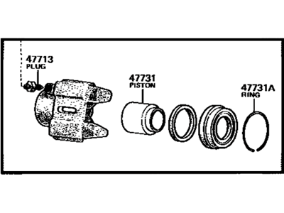 Toyota Corolla Brake Caliper - 47750-12080