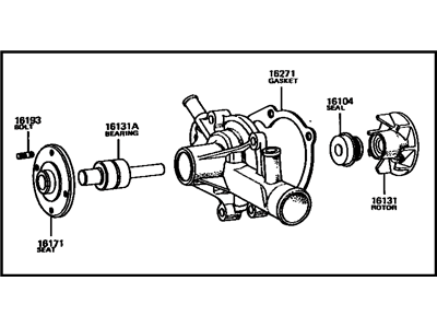 1983 Toyota Corolla Water Pump - 16110-28010