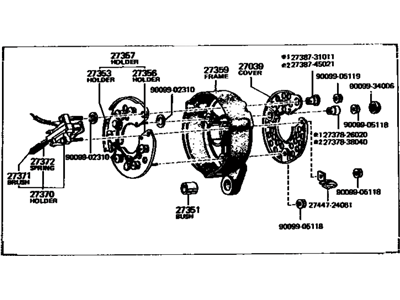 Toyota 27350-24070 Frame Assembly, RECTIFIER End