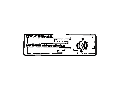 Toyota 90917-07065 Plate, Air Pump Caution