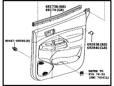 Toyota 67640-04082-B3 Panel Assembly, Rear Door