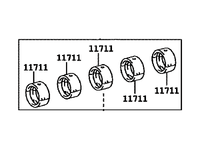 Toyota 11704-75034 Bearing Set, CRANKSH